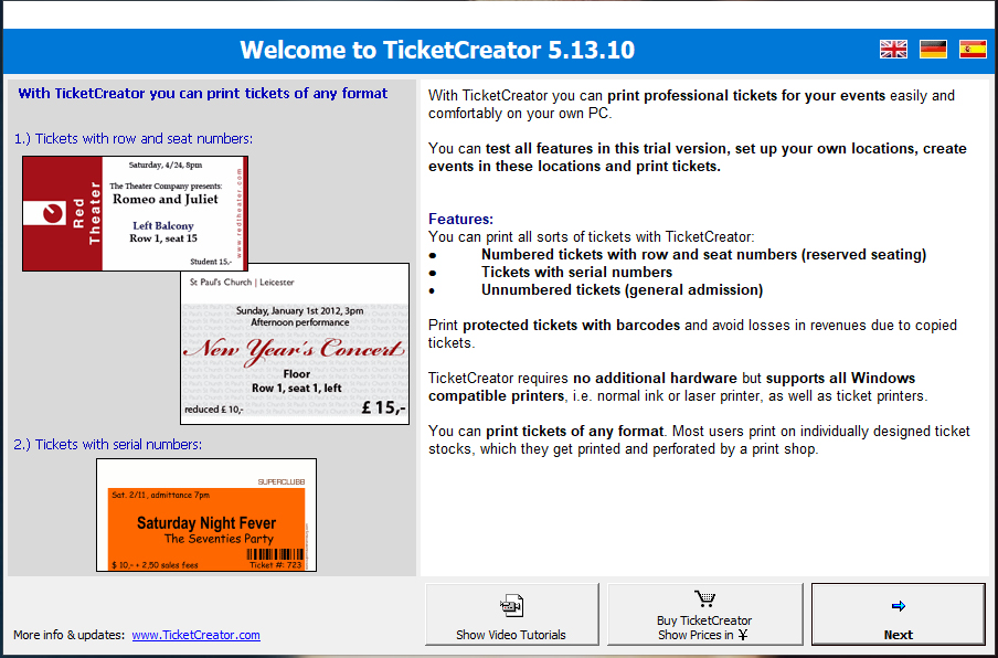 TicketCreator英文安装版(票卷制作)