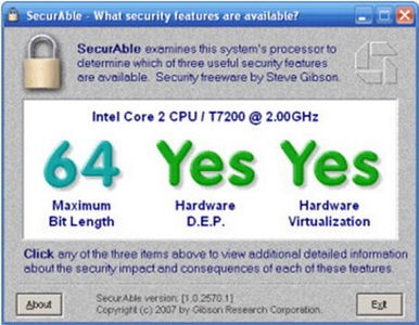 Securable中文版(CPU虚拟化VT检测工具)