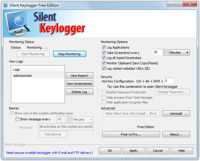 Silent Keylogger