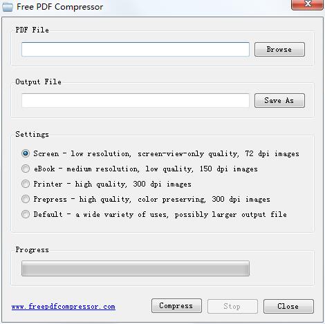 Free PDF Compressor（PDF文档压缩工具）英文安装版