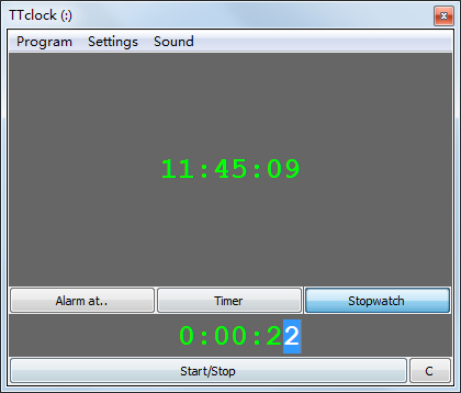 TTclock绿色版(秒表计时器软件)