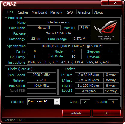 CUPID ROG CPU-Z英文安装版(华硕ROG玩家国度主板专用CPU-Z工具)