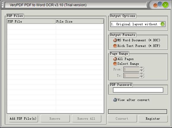 VeryPDF PDF to Word OCR Converter英文安装版