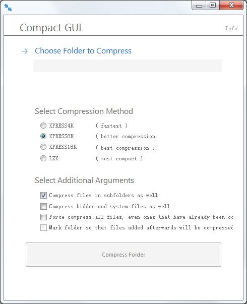 CompactGUIV1.3.5.1 英文<a href=https://www.officeba.com.cn/tag/lvseban/ target=_blank class=infotextkey>绿色版</a>(游戏压缩工具)