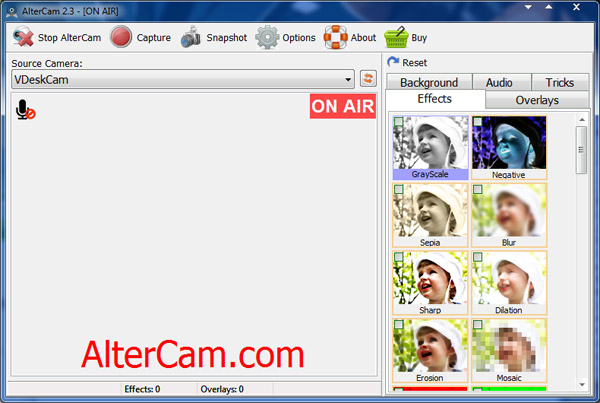 AlterCam英文版(摄像头效果软件)