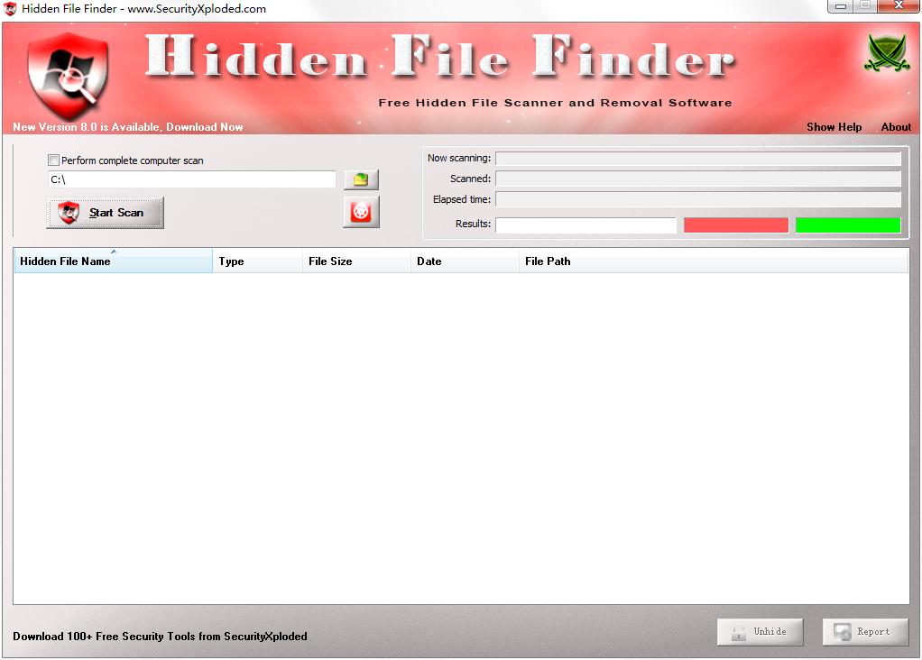 Hidden File Finder英文安装版(隐藏文件查找器)