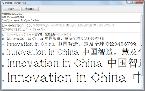 Dotnation字体
