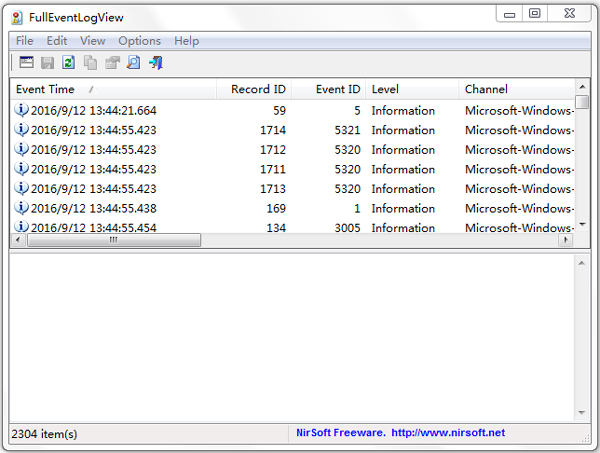 FullEventLogView绿色版(系统事件日志查看软件)