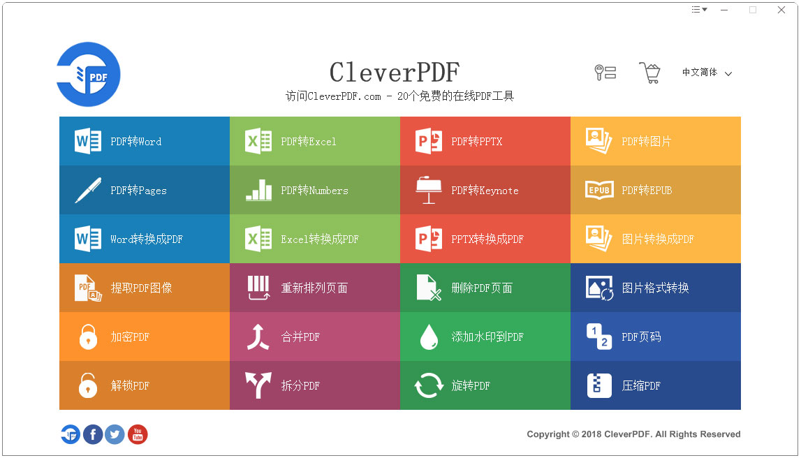 CleverPDF多国语言安装版(PDF转换器)