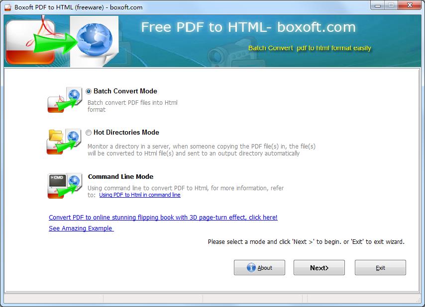 Boxoft PDF to Html英文安装版(PDF到HTML转换器)