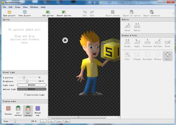 SpriteIlluminator中文免费版(法线贴图编辑器)