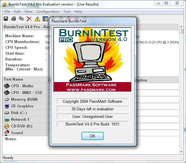 PassMark BurnInTest Pro 4.0.1031 特别版