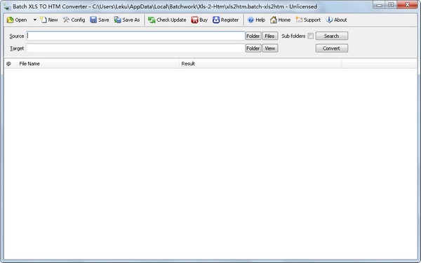 Batch XLS TO HTM Converter英文版(XLS转HTM)